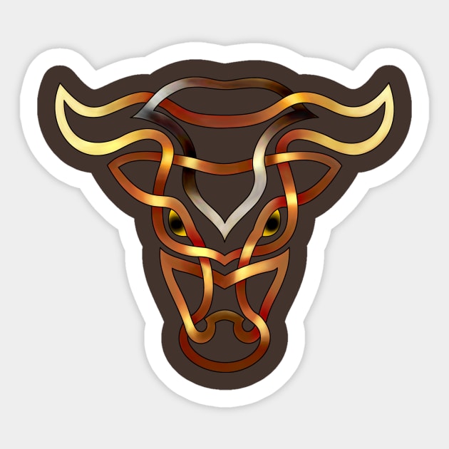 Bull Sticker by KnotYourWorld4